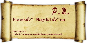 Psenkó Magdaléna névjegykártya