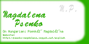 magdalena psenko business card
